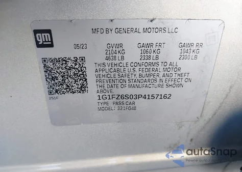 2023 Chevrolet Bolt Euv Premier z USA, uszkodzony, nr VIN 1G1FZ6S03P4157162